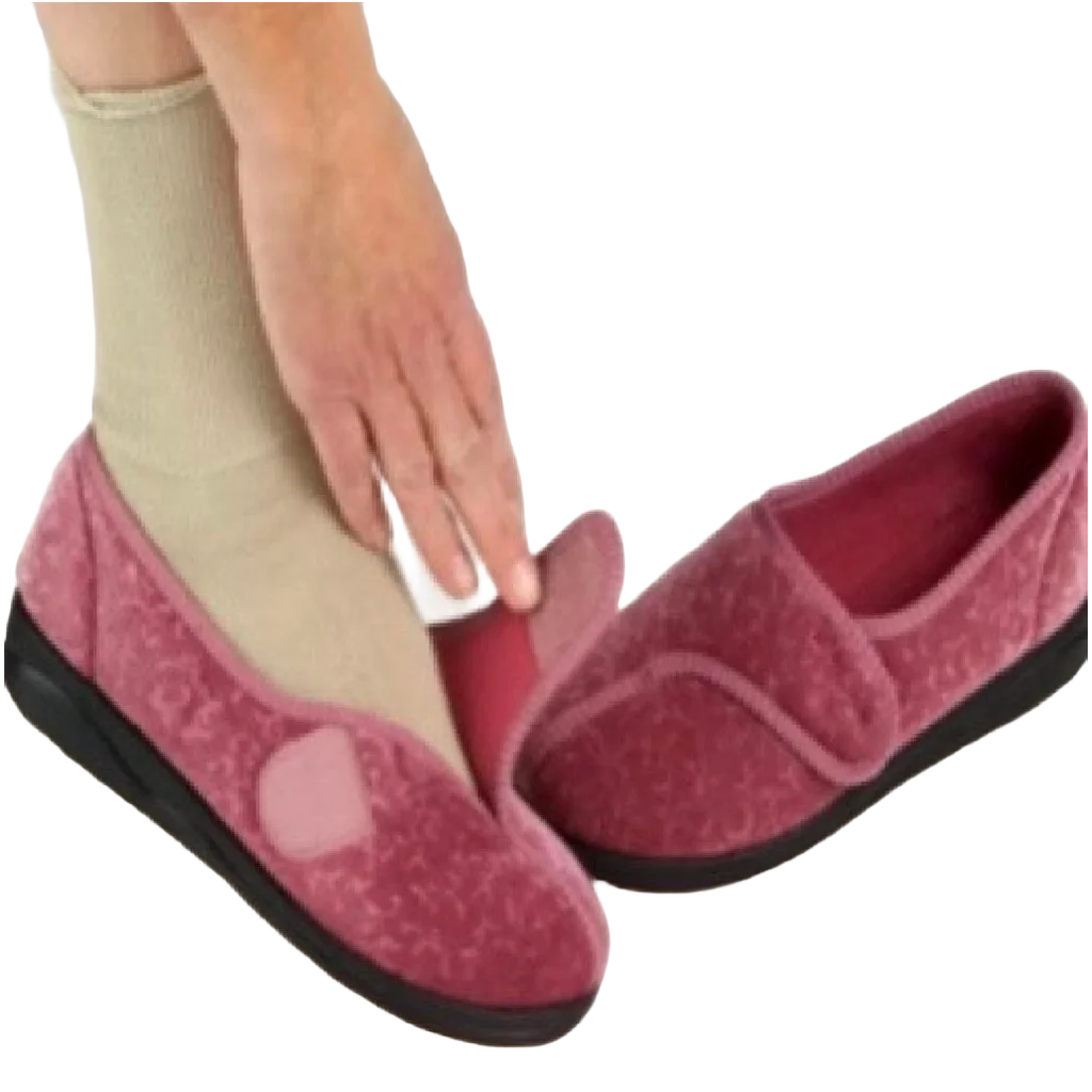 Pantoufles antidérapantes pour femme rose