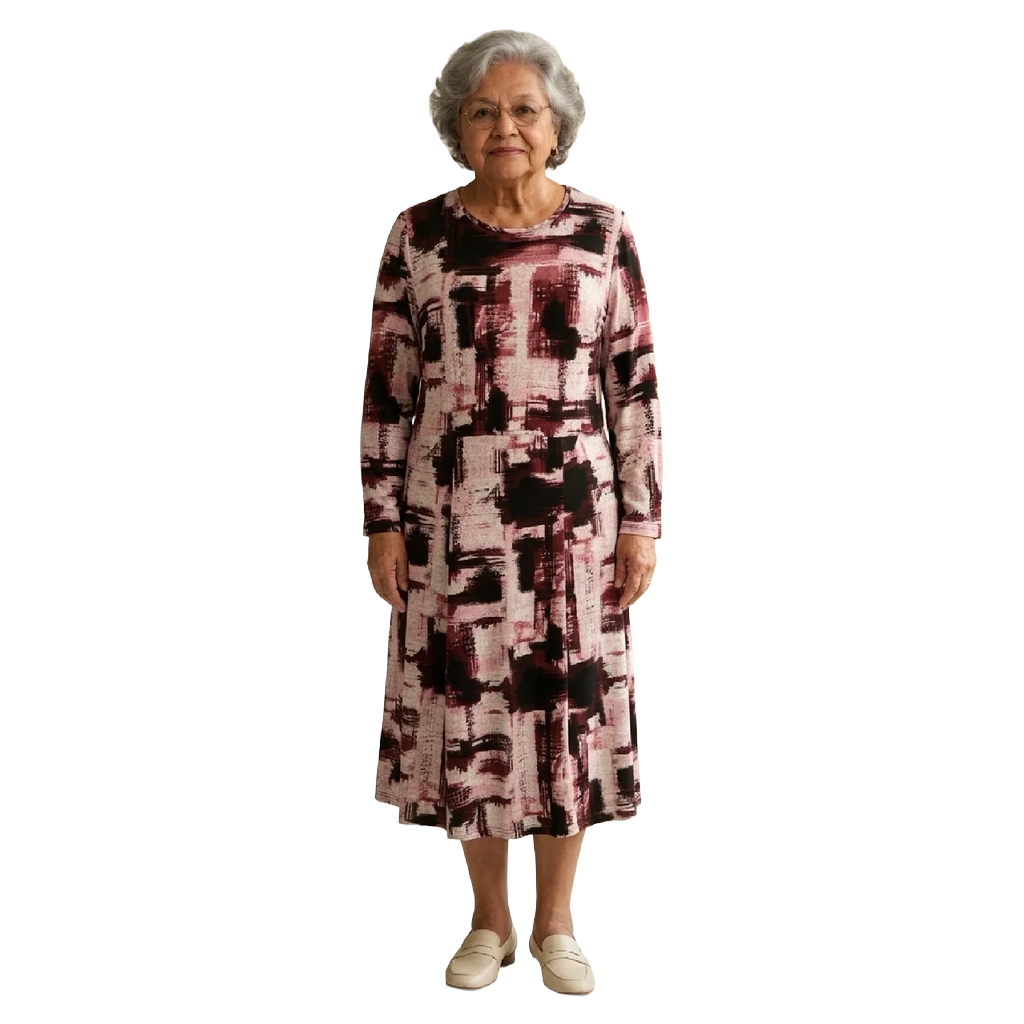 Robe adaptée rose/gris
