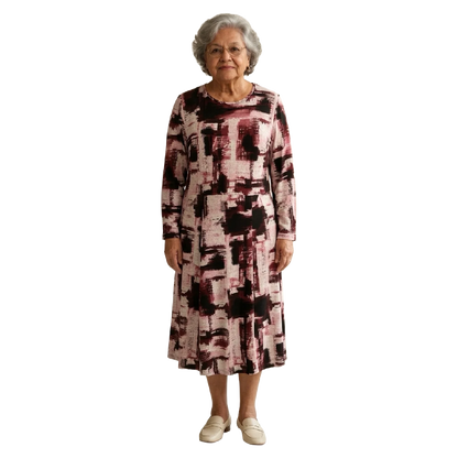 Robe adaptée rose/gris