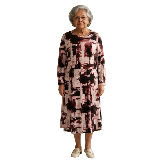 Robe adaptée rose/gris