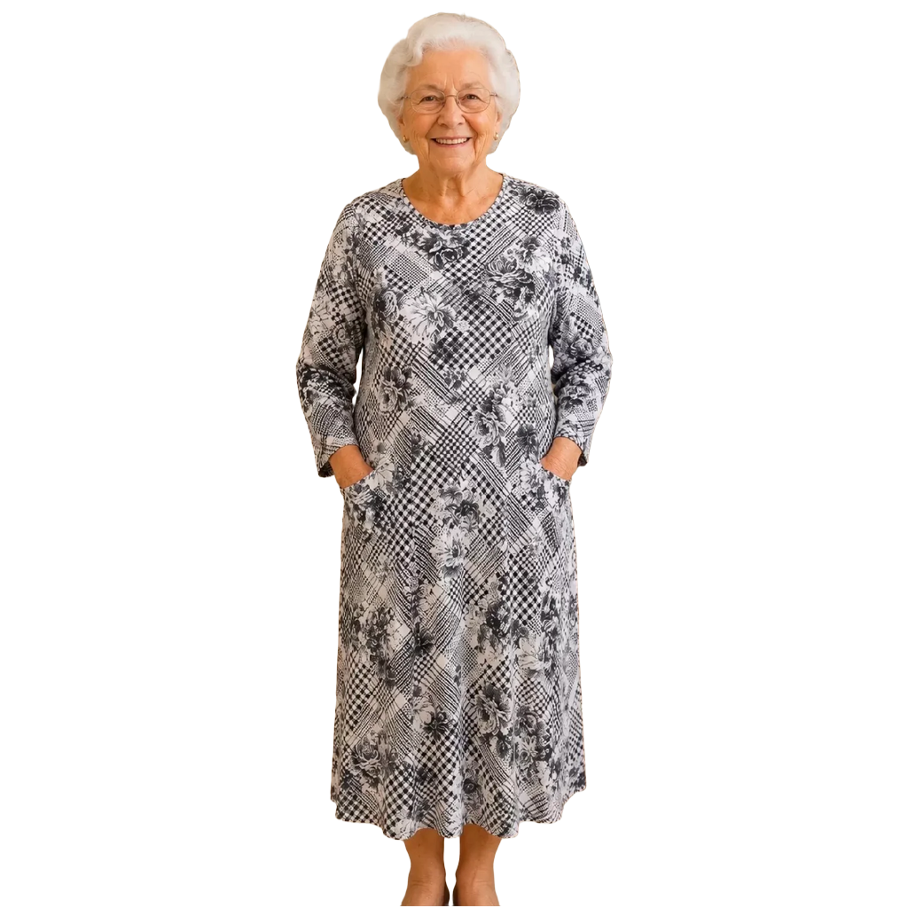 Robe adaptée noir/blanc