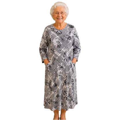 Robe adaptée noir/blanc