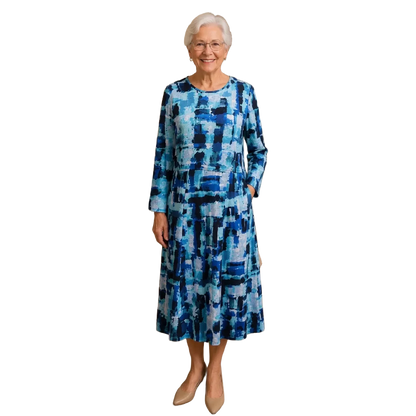 Robe adaptée bleu