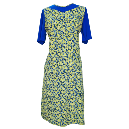 Robe adaptée /manches courtes royal/vert