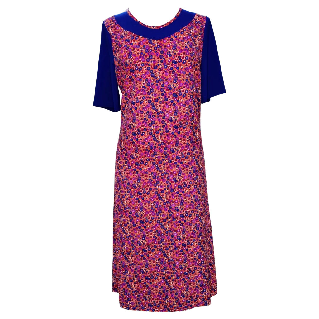 Robe adaptée / manches courtes royal/rouge