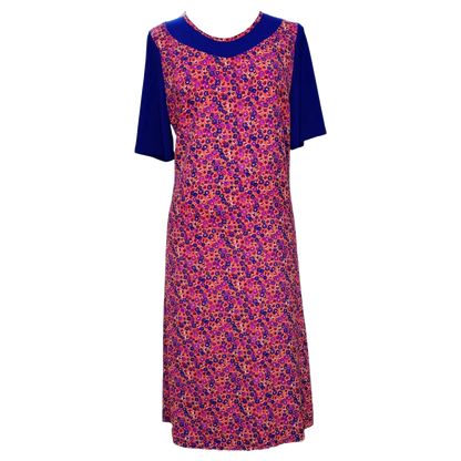 Robe adaptée / manches courtes royal/rouge