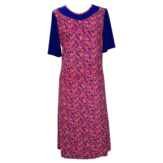 Robe adaptée / manches courtes royal/rouge