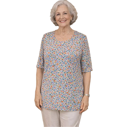 Chandail adapté manches courtes fleur de ville