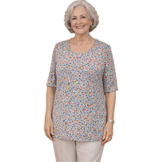 Chandail adapté manches courtes fleur de ville