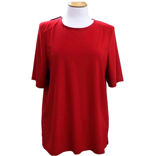 T-shirt adapté manches courtes rouge