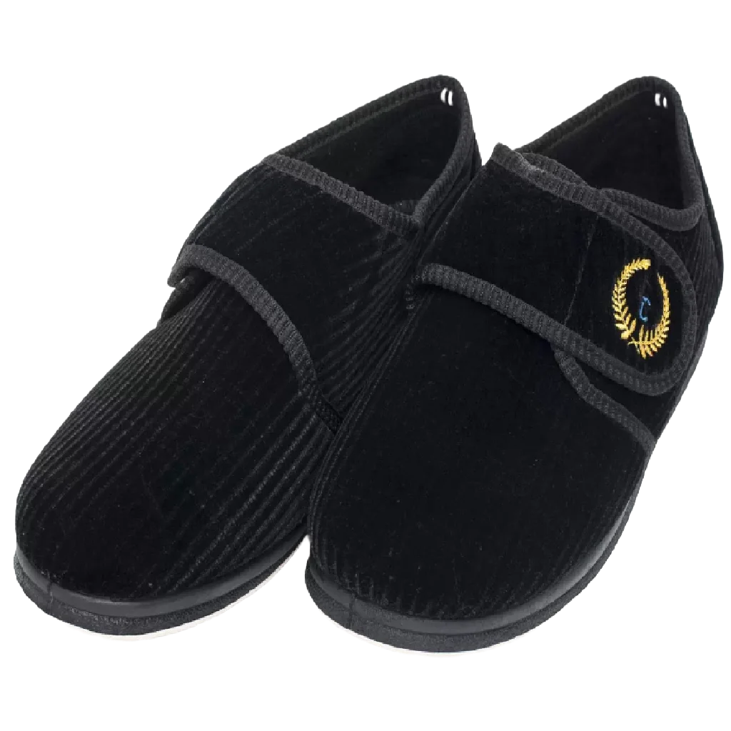 Pantoufles antidérapantes pour homme Noir