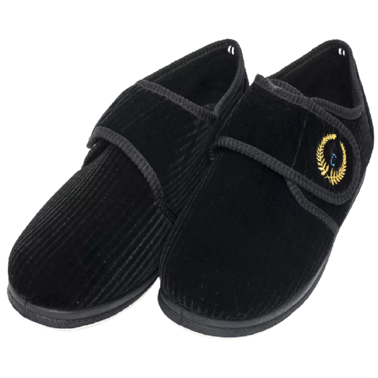 Pantoufles antidérapantes pour homme Noir