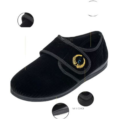 Pantoufles antidérapantes pour homme Noir