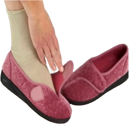 Pantoufles antidérapantes pour femme rose
