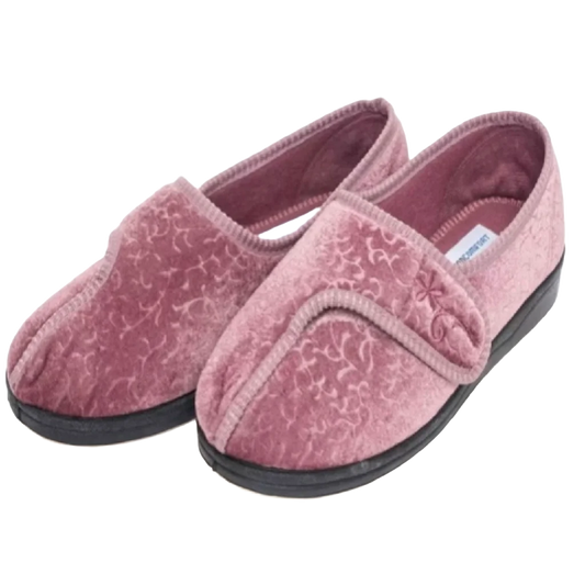 Pantoufles antidérapantes pour femme rose