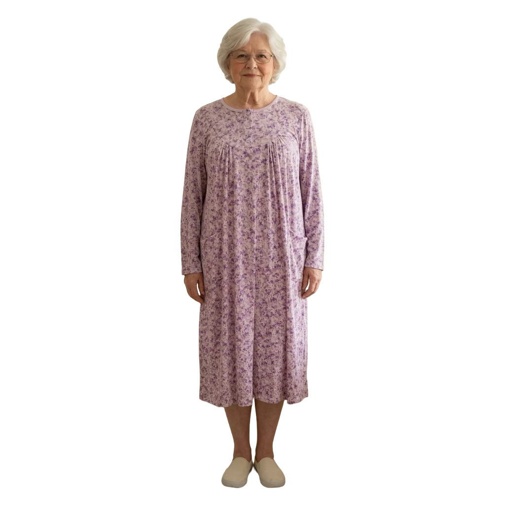 Robe de nuit adaptée lilas