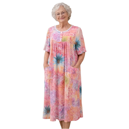 Robe de nuit adaptée/manches courtes multi floral