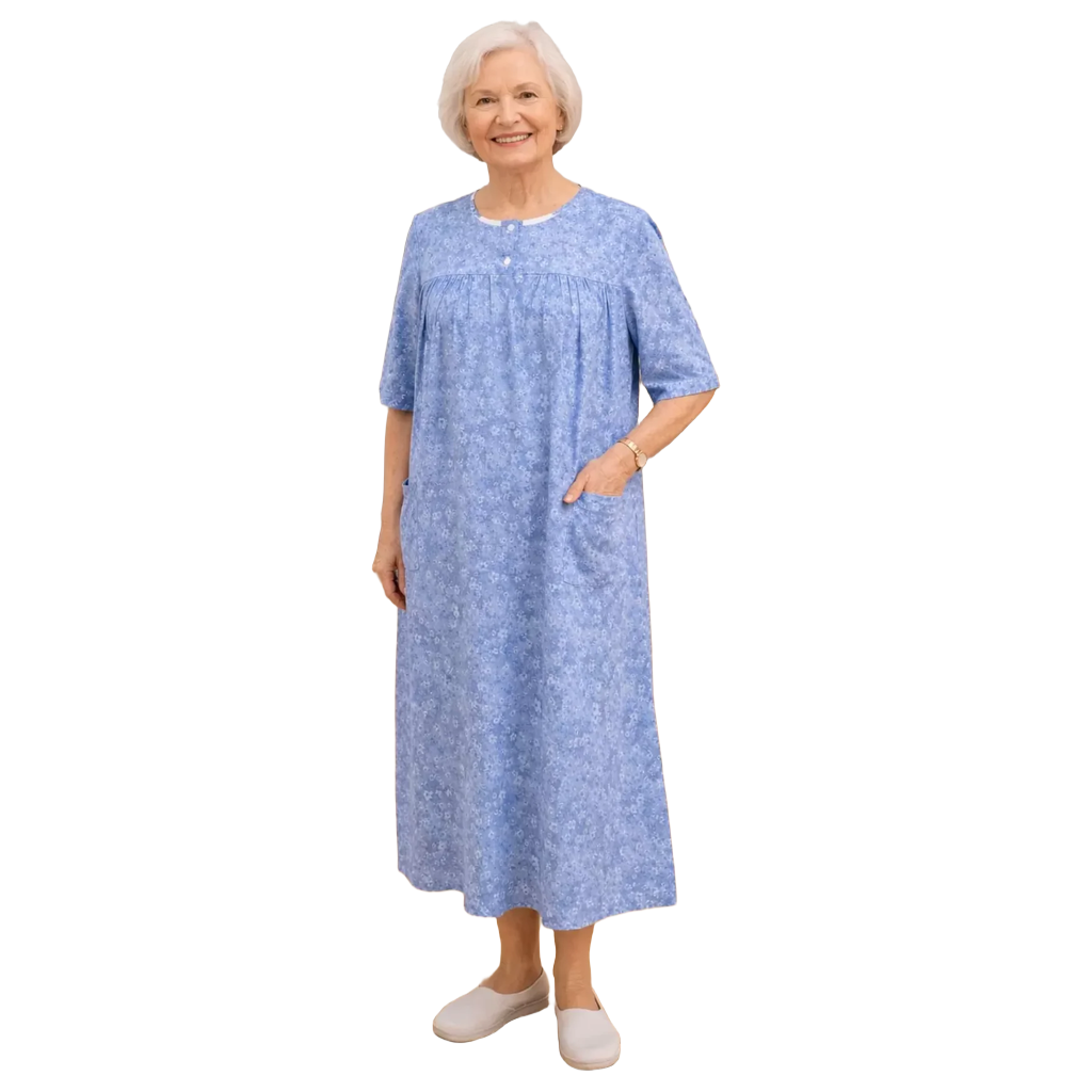 Robe de nuit adaptée/manches courtes