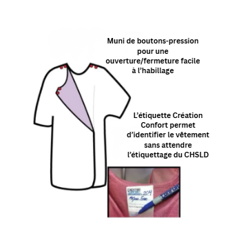 Chemise adaptée-noir/gris