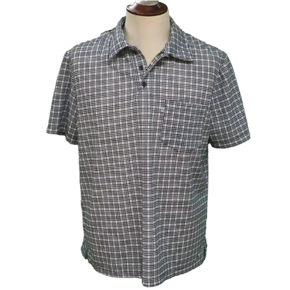 Men's fitted polo shirt - black and blue
