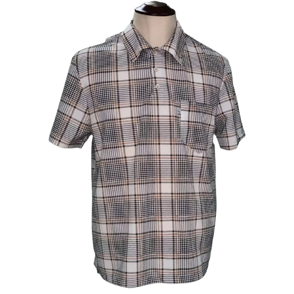 Men's checked polo shirt