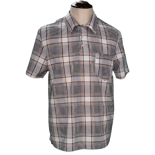 Polo adapté pour hommes -carreaux