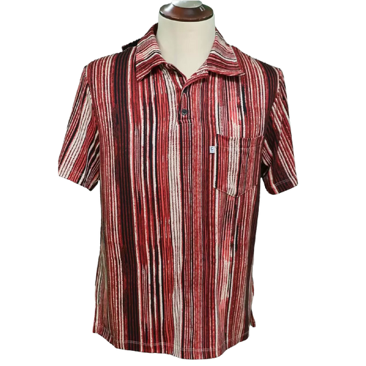 Polo adapté pour hommes-rouge