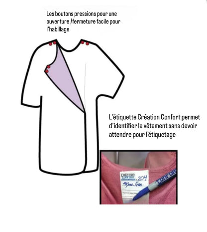 Robe adaptée rose/gris